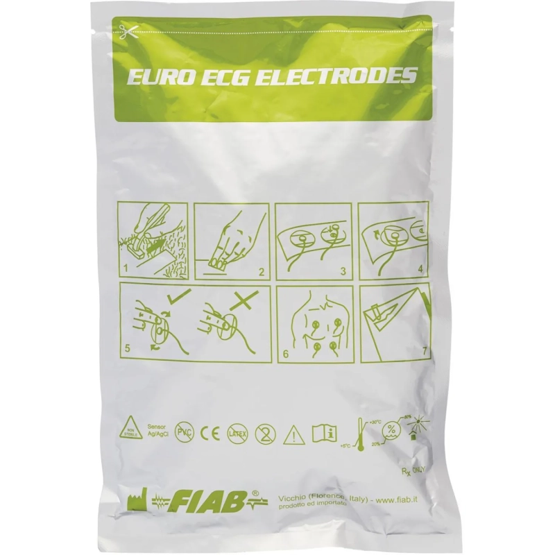 Электроды для ЭКГ однораз.48х34мм, пена, универс. Fiab F9049 100шт/уп
