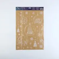 Наклейки на окна многоразовые &laquo;Новогодние игрушки&raquo;, 33&times;50 см