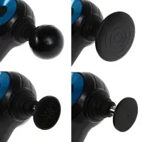 Массажёр для тела LEM-11, перкуссионный, 9 насадок, 9 режимов, чёрный