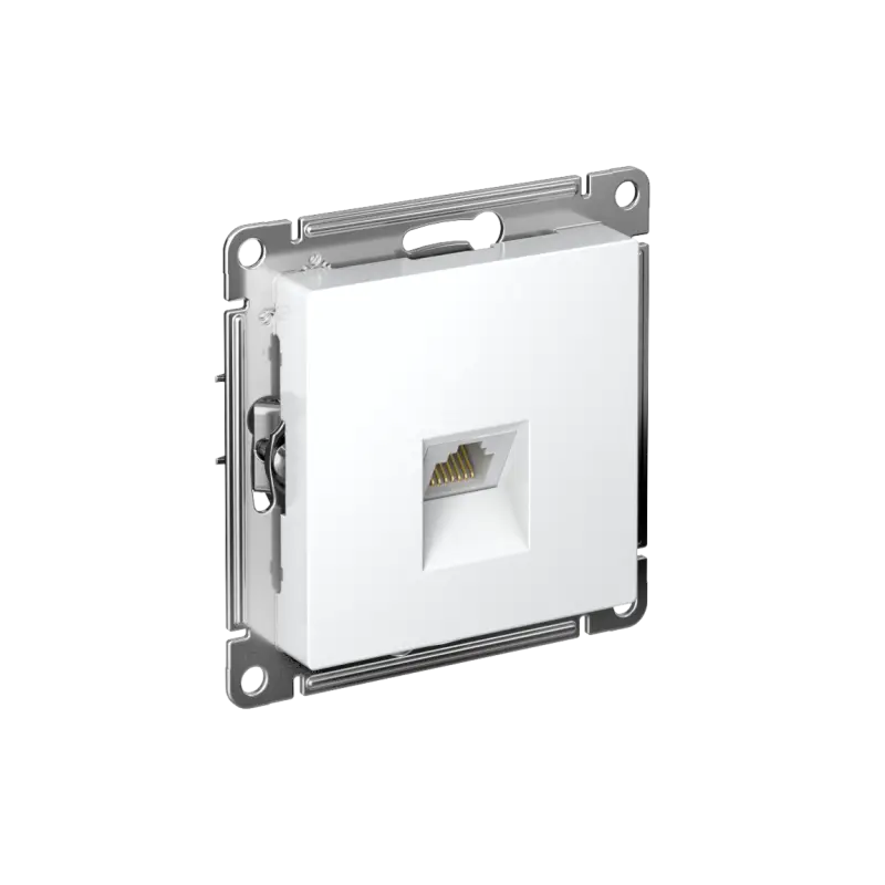 Розетка ATLASDESIGN компьютерная RJ45 механизм белый