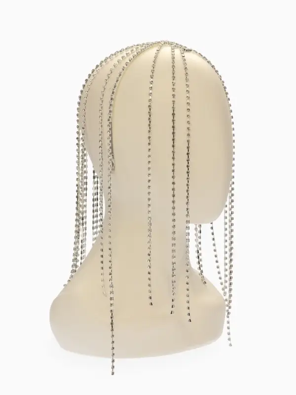 Украшение для волос  Украшение для волос "Дорожка страз", цвет белый в серебре