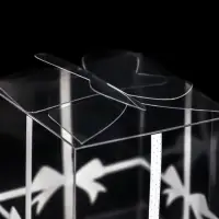 Складная прозрачная коробка из PVC, для упаковки подарков, «Бант в горошек», 5×5×5 см