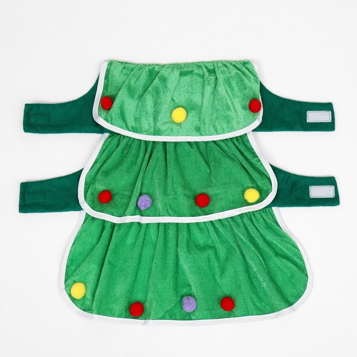 Костюм для животных Костюм для животных "Ёлочка", размер L (ДС 43, ОГ 50 см), зелёный