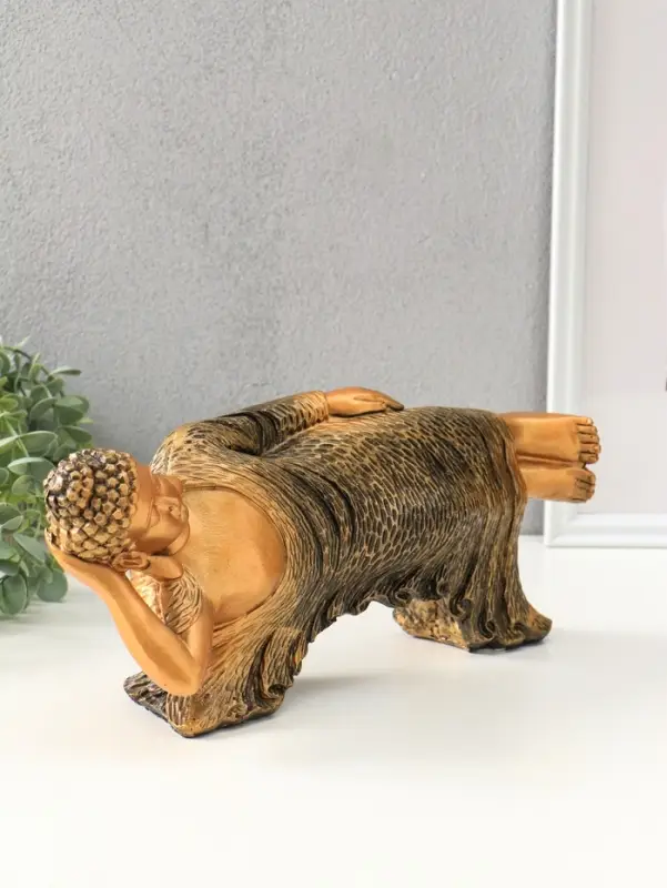 Копилка для денег &laquo;Спящий Будда&raquo;, гипс под бронзу с золотом, 17&times;36&times;15 см
