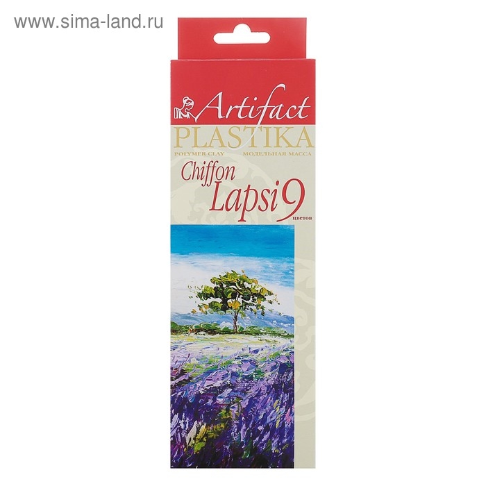 Набор пластика - полимерная глина, LAPSI Shiffon, 9 цветов по 20 г Набор пластика - полимерная глина, LAPSI Shiffon, 9 цветов по 20 г