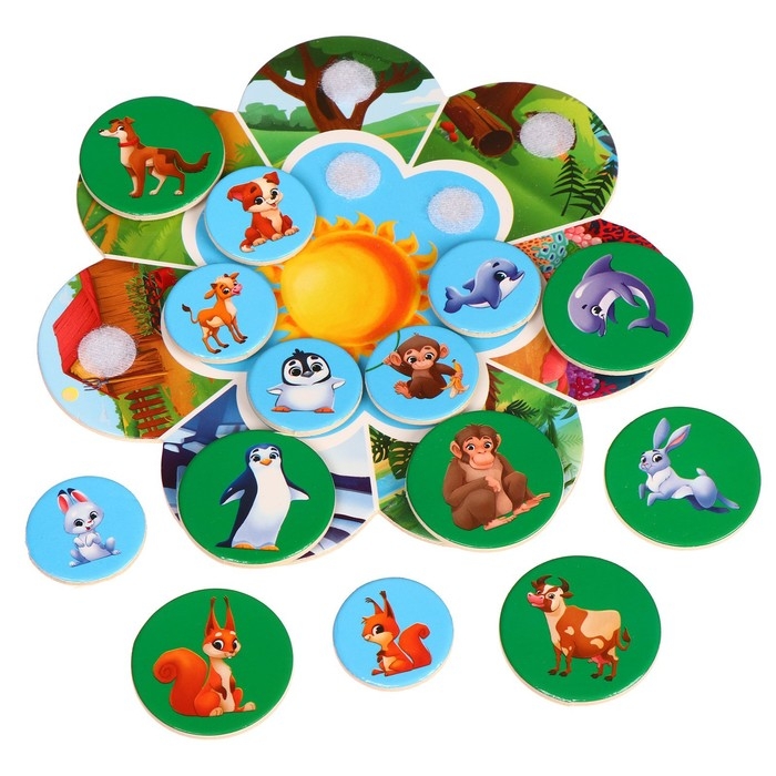 Игрушка на липучках «Мама, малыш, жилище» Игрушка на липучках «Мама, малыш, жилище»