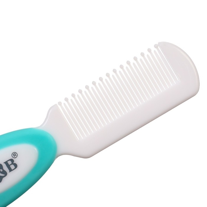 Набор расчесок с нейлоновой щетиной М&В, цвет бирюзовый Набор расчесок с нейлоновой щетиной М&В, цвет бирюзовый