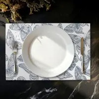 Салфетки сервировочные на стол Доляна &laquo;Бабочки&raquo;, 4 шт., 45&times;30 см, белые