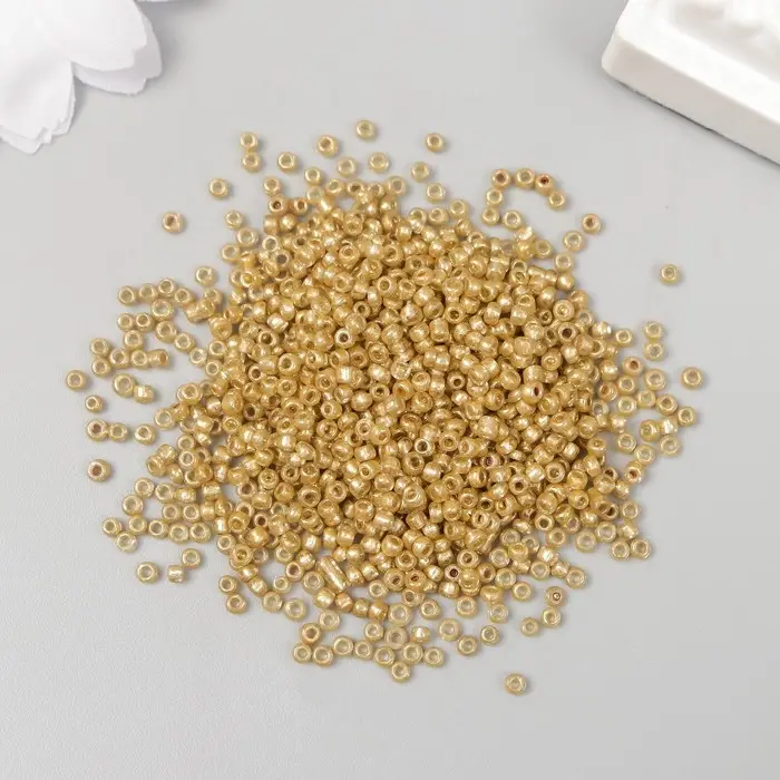 Бисер круглый размер 12/0  Бисер круглый размер 12/0 "Тёмное золото" 20 гр