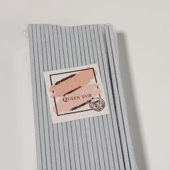 Пилка для ногтей, лодочка, 180/200 грит, 18 см, фасовка 20 шт., серая