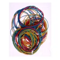 Банковская резинка, 50 г, диаметр 60 мм, длина 95 мм, сечение 1.7&times;1.7 мм, МИКС, в пакете