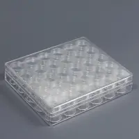 Органайзер для хранения мелочей, 30 баночек, d=2.6&times;2.8 см, 16.5&times;13.5&times;3.5 см, прозрачный