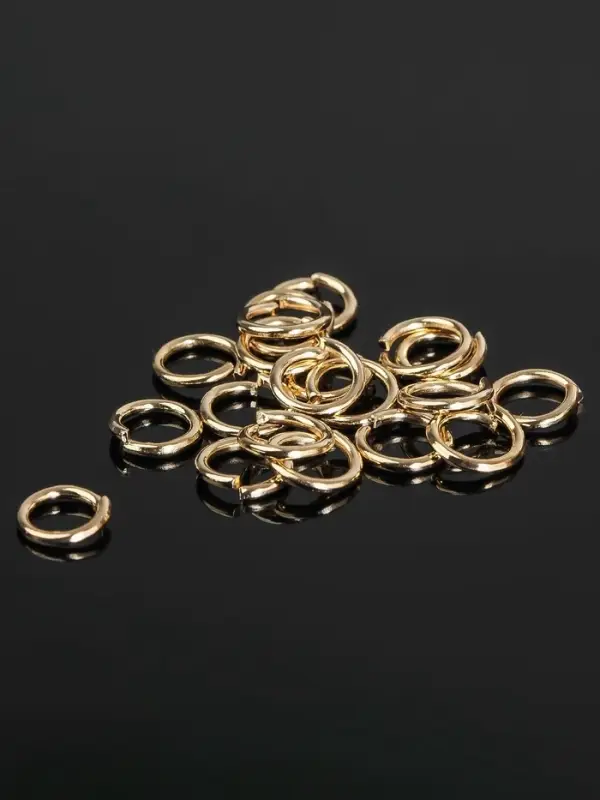 Кольцо соединительное 0.8&times;6 мм (набор 50 г, &plusmn; 570 шт.) СМ-976, цвет золото