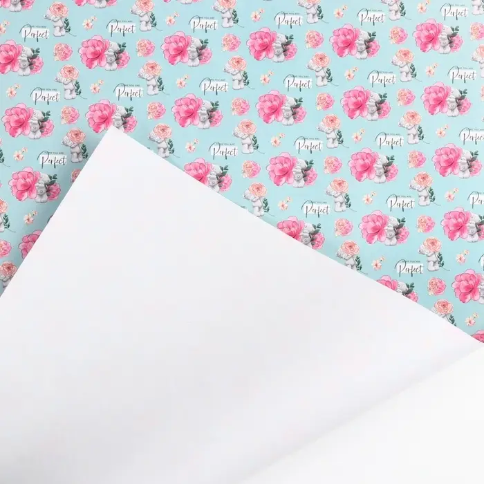 Бумага упаковочная глянцевая «Пионы и розы», 70х100 см