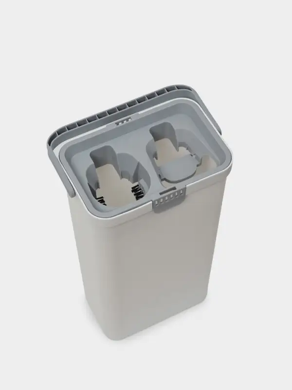 Швабра с отжимом и ведром Raccoon, швабра 32&times;5&times;132 см, ведро для полоскания и отжима 14 л