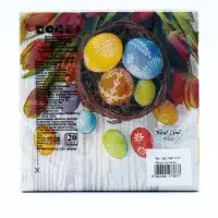 Пасхальные салфетки бумажные New Line Fresco &laquo;Яйца, Тюльпаны&raquo;, 2 слоя, 33&times;33 см, 20 шт.