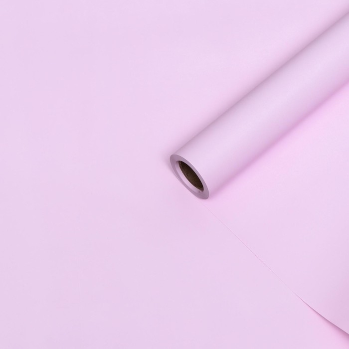 Пленка для цветов тонированная, матовая, нежная сирень, 0,5 х 10 м, 65 мкм Пленка для цветов тонированная, матовая, нежная сирень, 0,5 х 10 м, 65 мкм