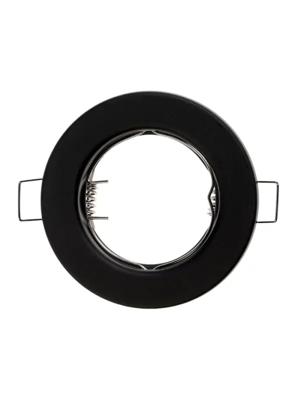 Светильник встраиваемый под лампу MR-16, круглый, металлический, чёрный