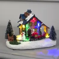 Светодиодная фигура &laquo;Рождественский поезд&raquo;, 12&times;17 см, 5 LED, от батареек AААх3, свечение мульти