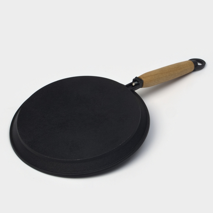 Сковорода блинная литая чугунная Magma, d=22 см, h=1.5 см, деревянная ручка, индукция Сковорода блинная литая чугунная Magma, d=22 см, h=1.5 см, деревянная ручка, индукция