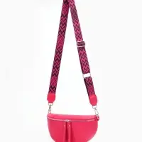 Сумка женская кросс-боди на молнии, 26&times;10&times;16 см, фуксия