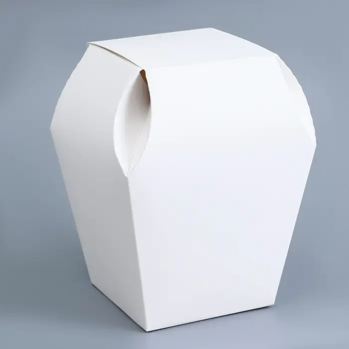 Универсальная подарочная коробка складная, для кулича, 15.5&times;8.1&times;8.1 см, белая