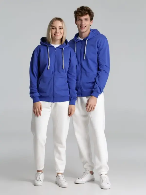 Толстовка на молнии с капюшоном Unit Siverga, ярко-синяя, размер XS