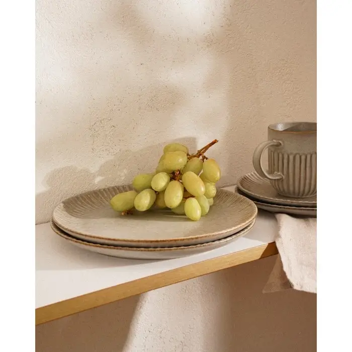 Тарелки SL Home &laquo;Монти&raquo;, d=21 см, набор 2 шт., фарфор, серые