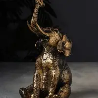 Фигурка полистоун &laquo;Слон с птичкой&raquo;, 28&times;14&times;14 см