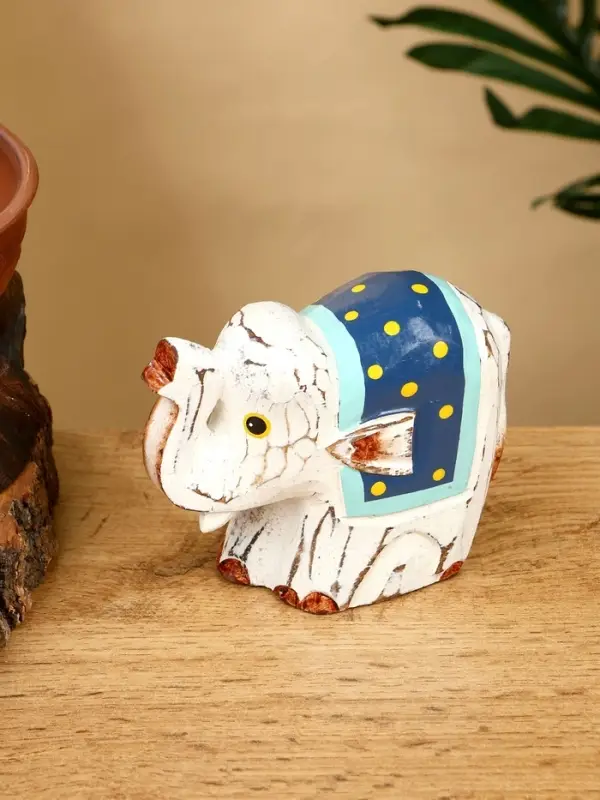 Сувенир «Слонёнок», 12×5.5×9 см, дерево, белый