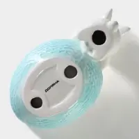 Конфетница Доляна &laquo;Зайка&raquo;, 240 мл, 21.5&times;12.5&times;11.5 см, доломит, голубая