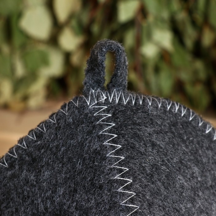 Набор банный: шапка и коврик  "Хозяин бани" в пакете