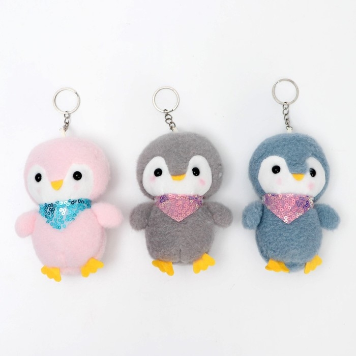 Мягкая игрушка «Пингвин», на брелоке, цвета МИКС Мягкая игрушка «Пингвин», на брелоке, цвета МИКС
