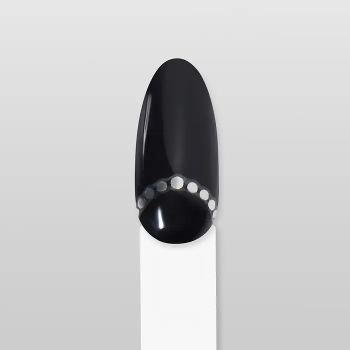 Наклейки для ногтей «Бусинка», металлизированные, цвет серебристый