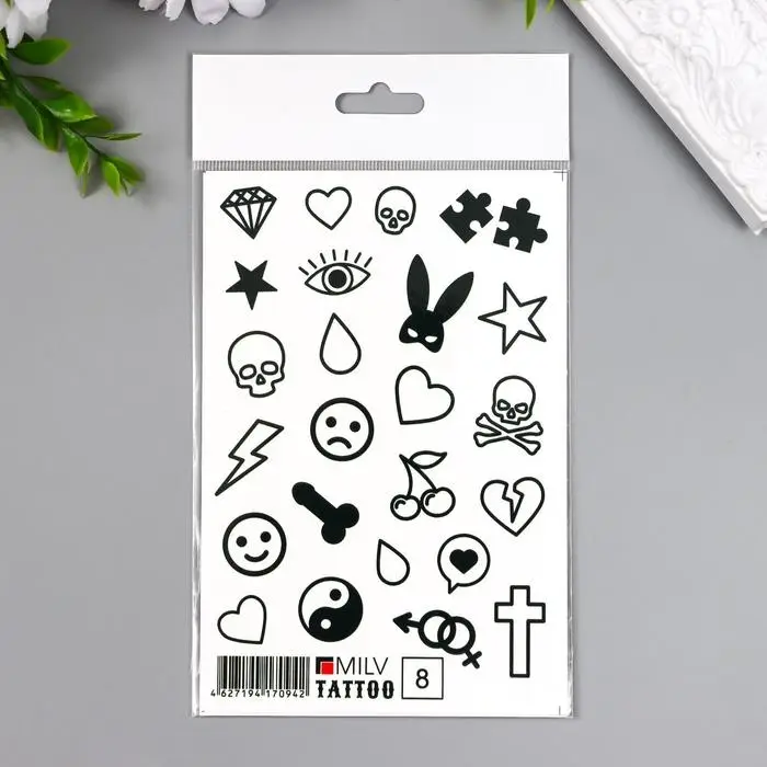 Татуировка на тело Татуировка на тело "Смайлики" 10х15 см