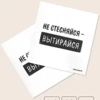 Салфетки бумажные однослойные &laquo;Не стесняйся-вытирайся&raquo;, 24&times;24 см, набор 20 шт.