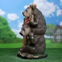 Садовая фигура из гипса &laquo;Медведи с табличкой&raquo;, 30&times;27&times;55 см