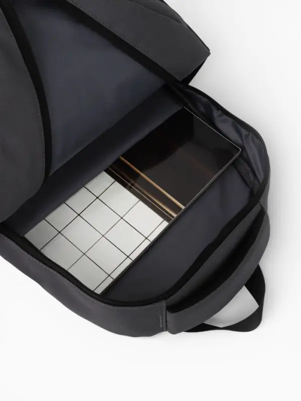 Рюкзак, 27*14*38,5 см, 2 отд 3н/карм, Комби, Водонепрон. дно, серый/черн