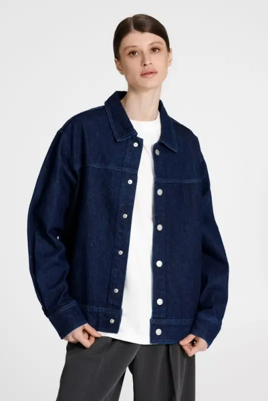 Куртка джинсовая O1, темно-синяя, размер M/L