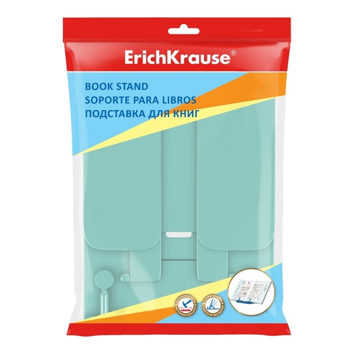Подставка для книг ErichKrause Pastel Mint, пластиковая, мятная Подставка для книг ErichKrause Pastel Mint, пластиковая, мятная
