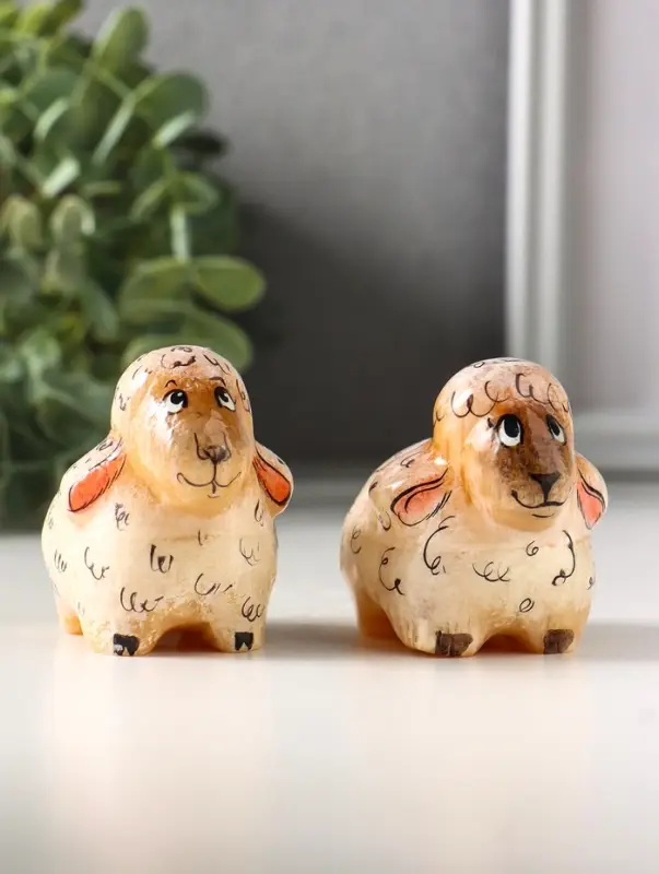 Фигурка &laquo;Овечка Долли&raquo;, 6&times;7 см, селенит, МИКС