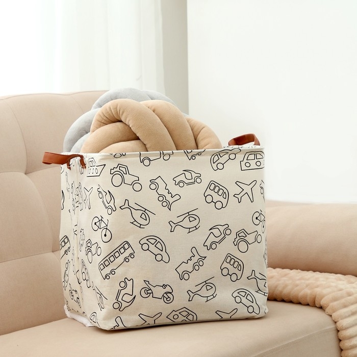 Корзина для игрушек «Транспорт», 33 × 33 × 31 см Корзина для игрушек «Транспорт», 33 × 33 × 31 см