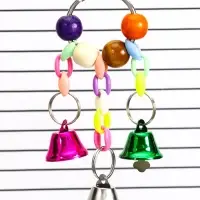 Игрушка для птиц "Кольцо" с колокольчиками, 13,5 х 5 см, микс цветов