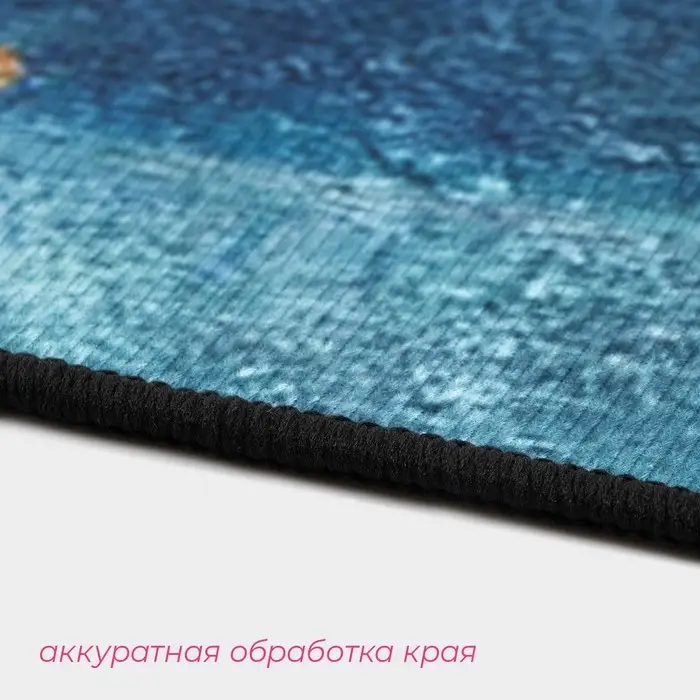 Коврики для ванной и туалета Доляна &laquo;Рыбки&raquo;, 3 шт., 50&times;80 см, 50&times;40 см, 40&times;43 см