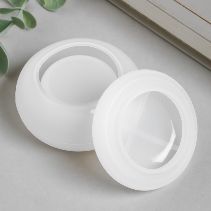 Молд силикон Молд силикон "Шкатулка круглая" с крышкой 7х7х3,5 см