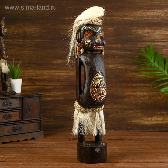 Статуэтка  Статуэтка "Абориген Лукман" дерево 10х10х55 см