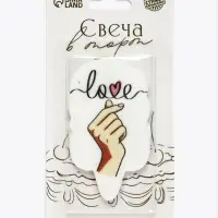 Свеча для торта Love, 4.5&times;6.5&times;0.5