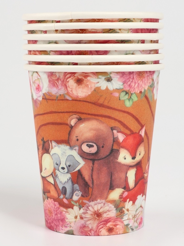 Набор бумажной посуды Набор бумажной посуды "Зверюшки", набор 12 шт.