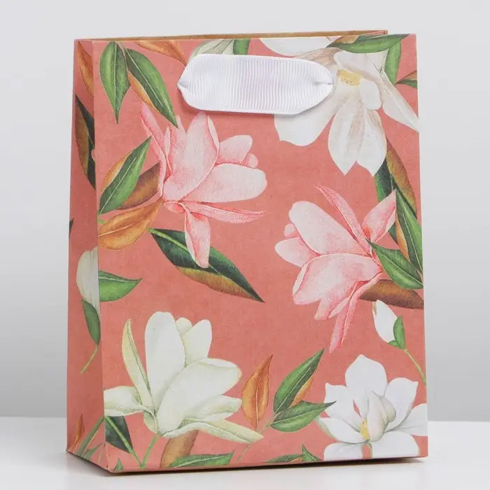 Пакет подарочный крафтовый, упаковка, &laquo;Расцветай&raquo;, S 12 х 15 х 5.5 см