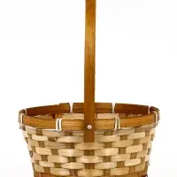 Корзина плетёная, d=21&times;10/24 см, бамбук